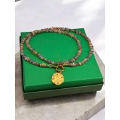 NASZYJNIK Z CIEMNEGO OPALU Z ETIOPII