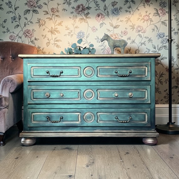 KOMODA METALICZNA ZIELEN